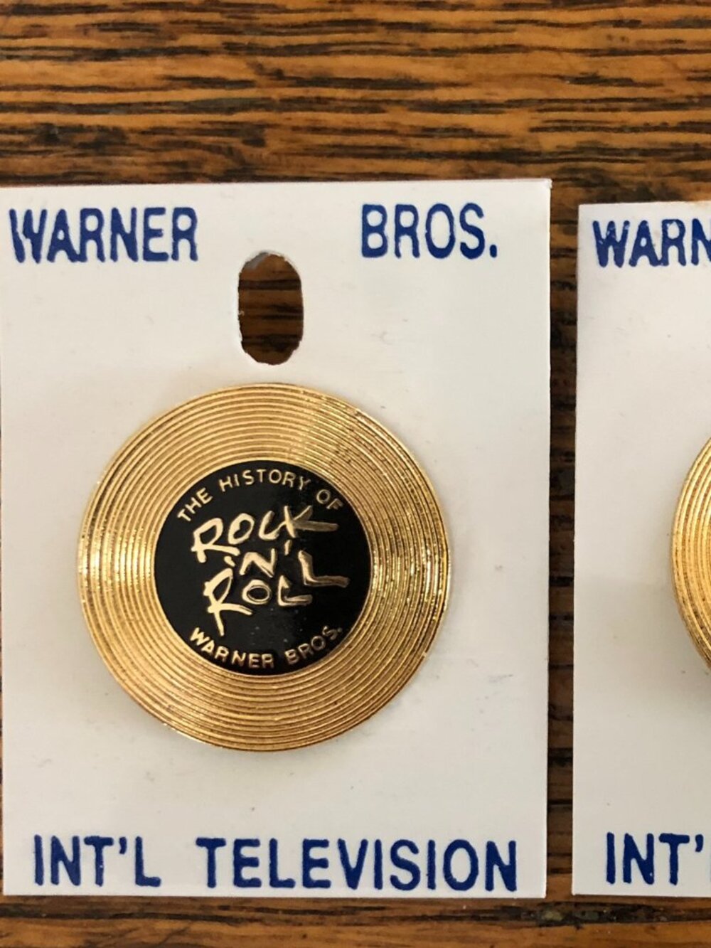 Vintage Rock 'N' Roll Warner Bros. Television Lapel Pins - Lot of 2